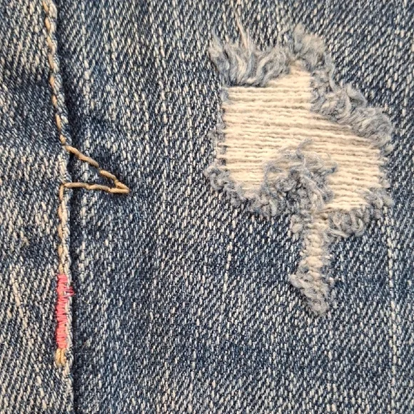 Aeropostale Distressed Blue Denim Shorts - Picture 13 of 16